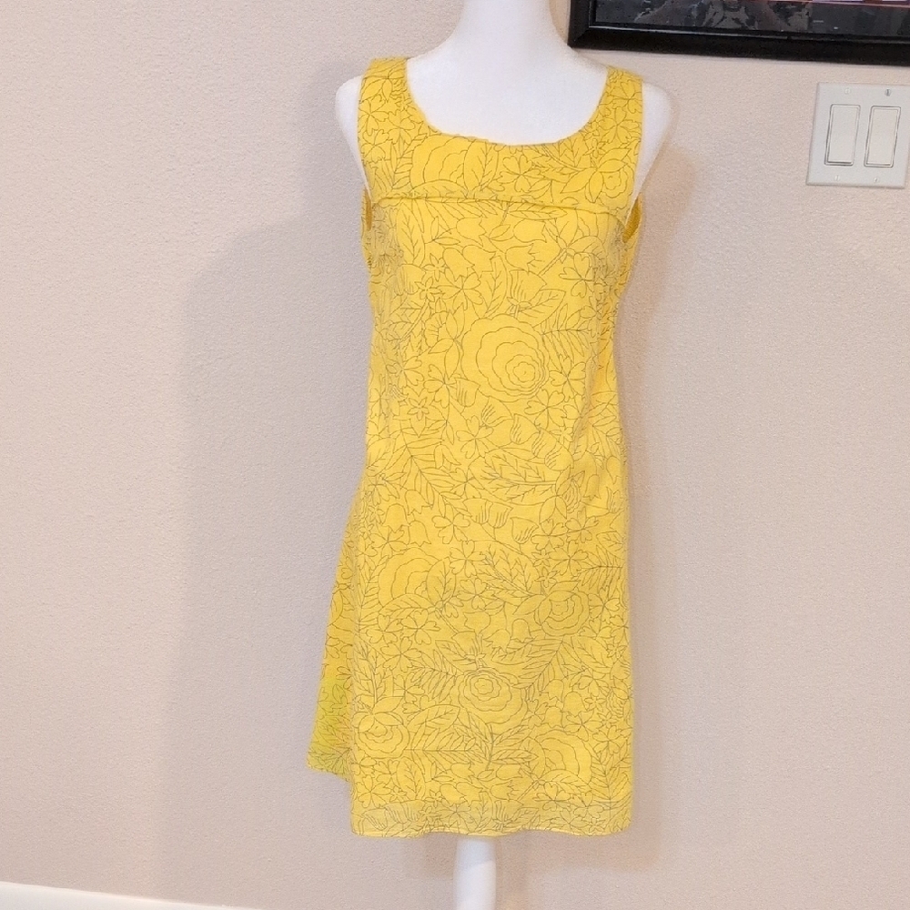 Anthropology HD In Paris Sun Soaked Floral Sleeveless Dress, Size 10